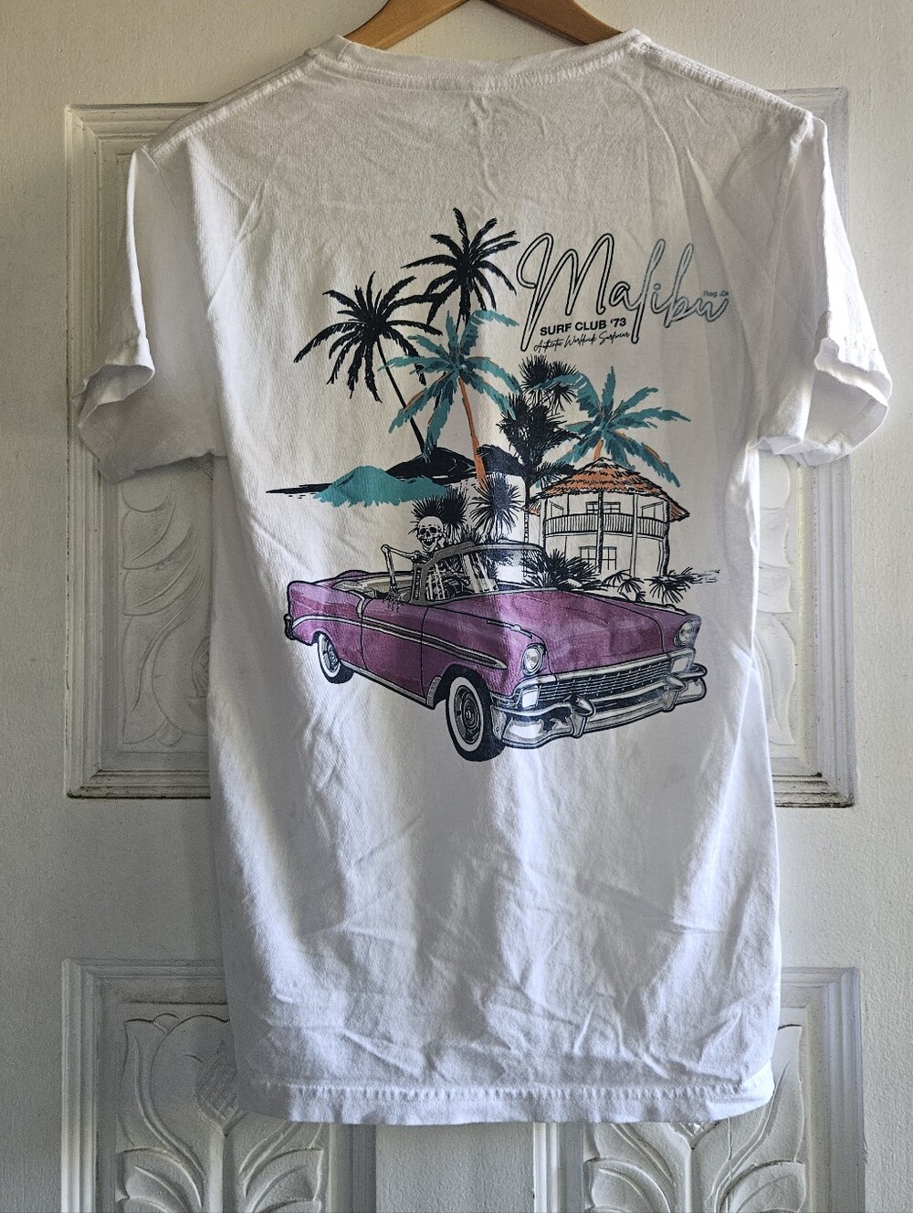 Call Your Mother Men's White Tee Malibu Surf Club Small